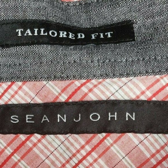 Tailored Fit Sean Jean Fiery Red SW130435 Cotton Men Extra Large Shirt - Picture 6 of 12